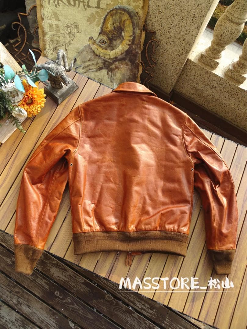 メンズ革ジャン A2 馬革 フライトジャケット レザージャケット本革S-5XL