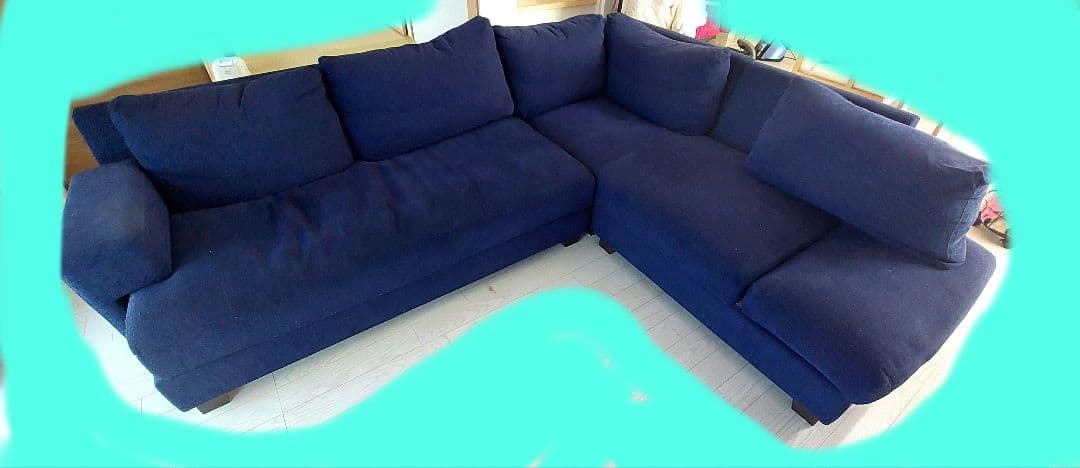 LASSO　カウチソファ(3～5人掛けソファ)【使用期間約６年】