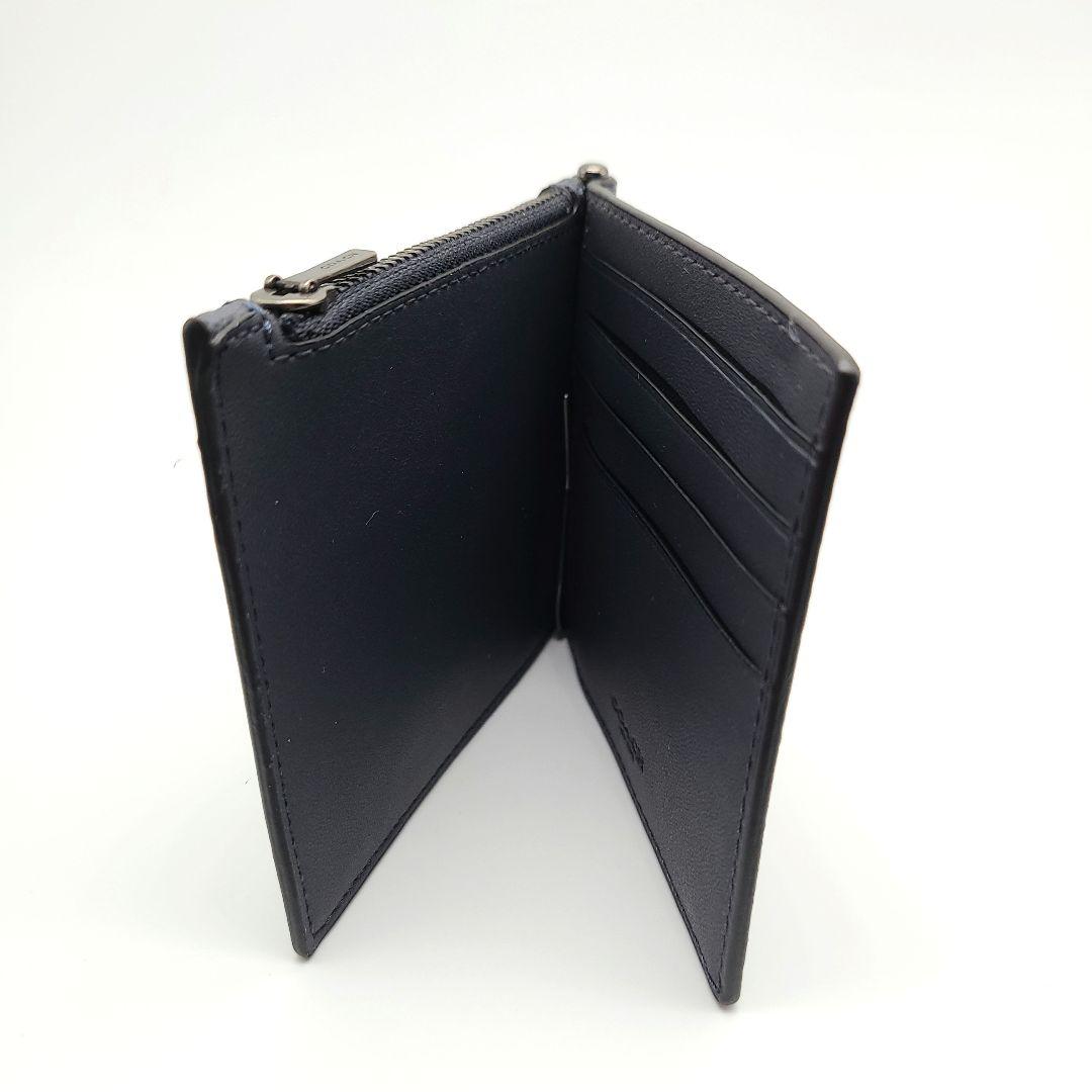 COACH マネークリップ 新品 チャコール×デニム レザー メンズ 限定品