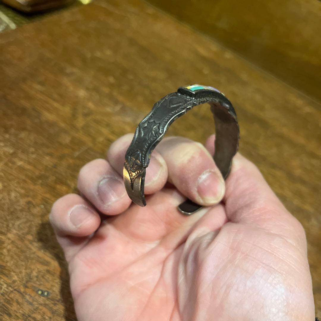 ヴィンテージスターリングシルバー　ズニ族 バングル