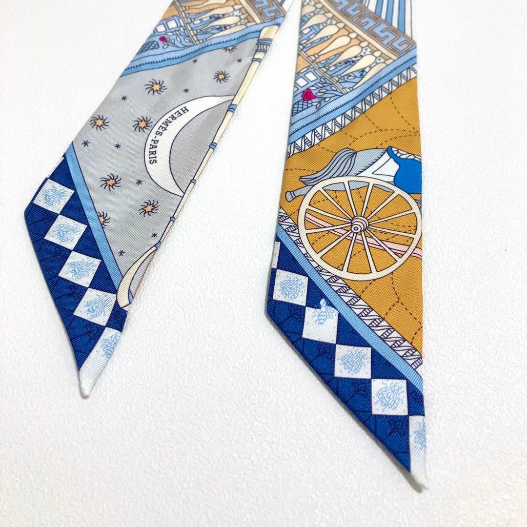 希少　エルメス　ツイリー　スカーフ　シルクツイル 春夏　シルク 100% レア