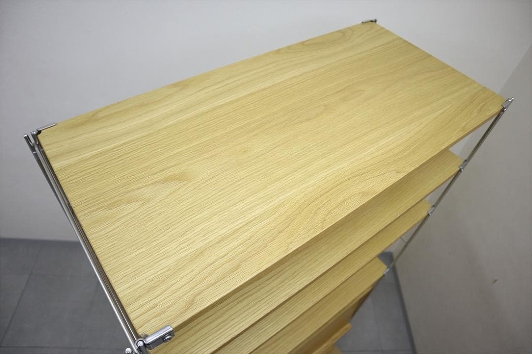 MUJI ステンレスユニットシェルフ ワイド 大 ボックス フラット扉 セット