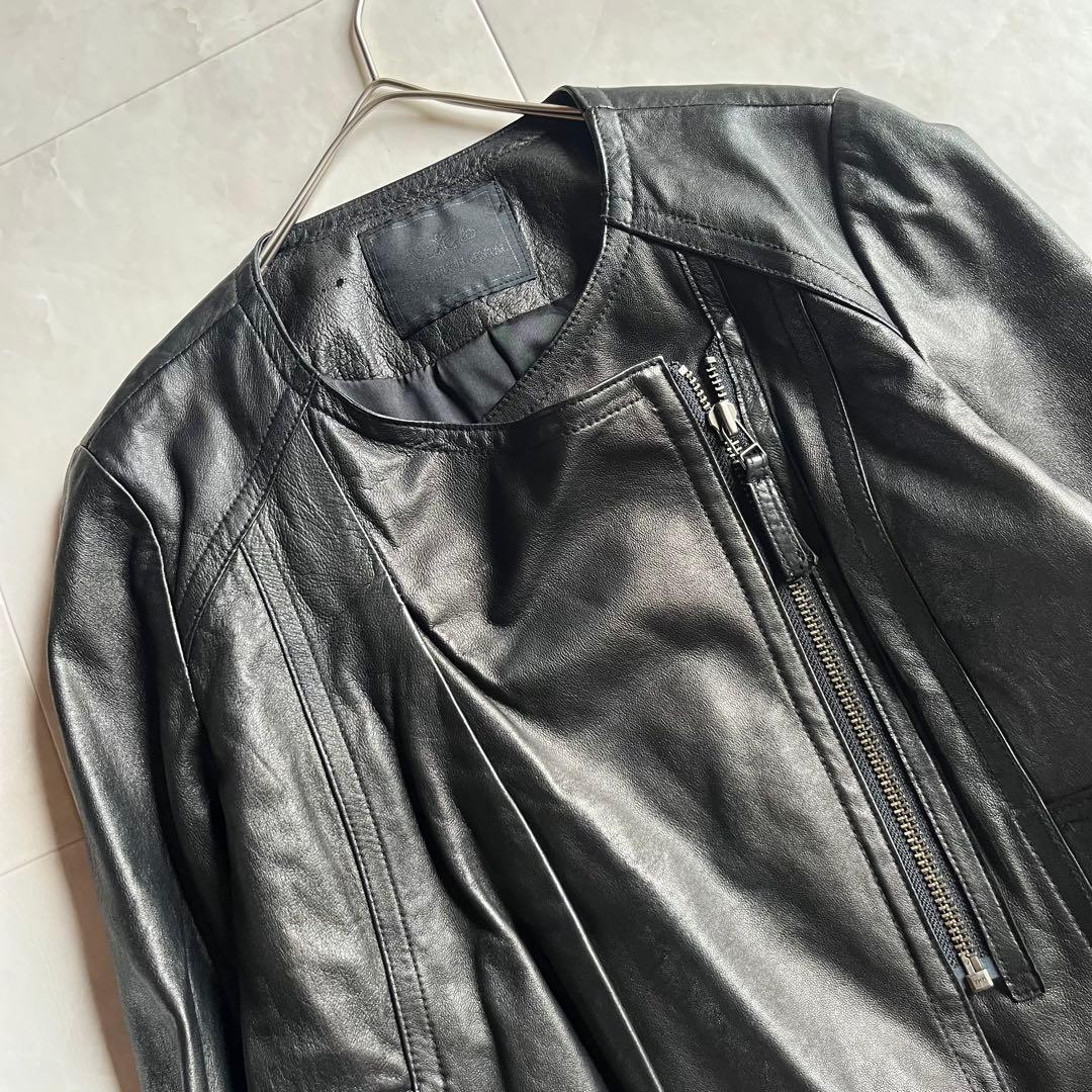 美品✨GRACE CONTINENTAL レザーライダースジャケット 黒 36