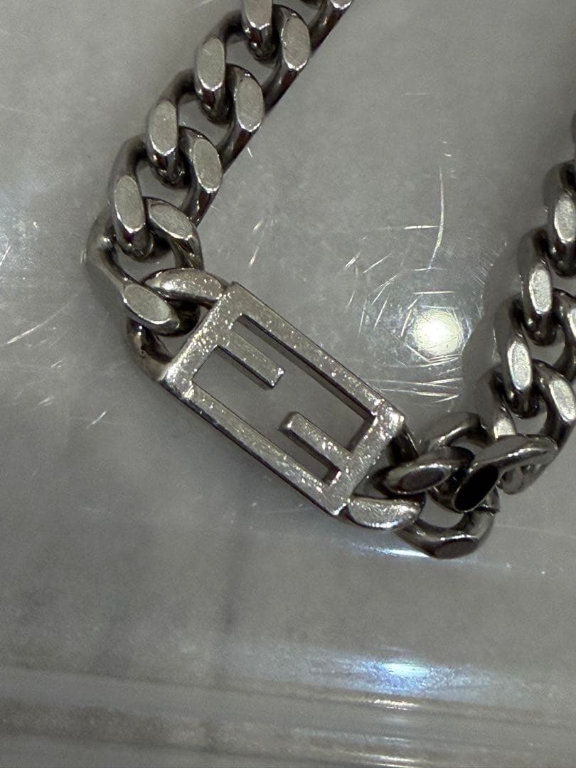 フェンディ ネックレス バゲット チョーカー 喜平 シルバー 大ぶり