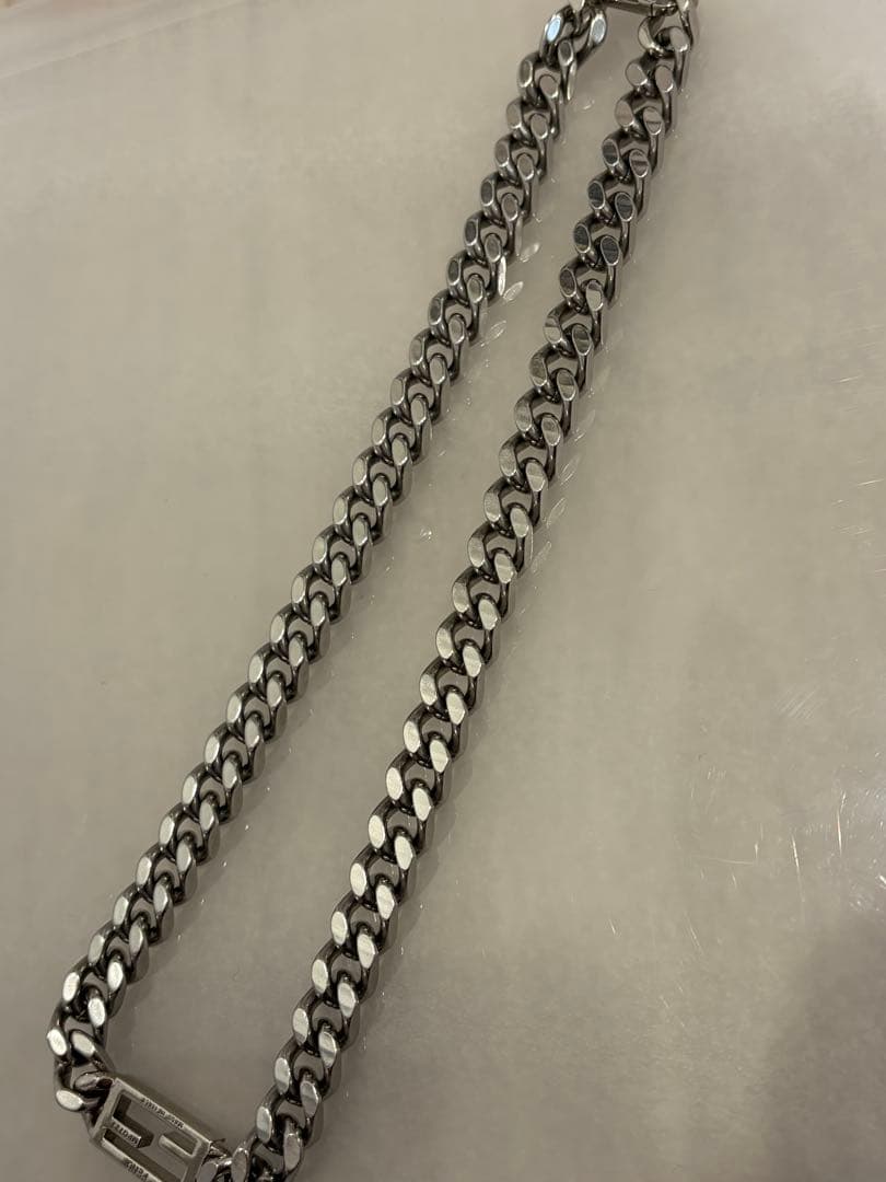 フェンディ ネックレス バゲット チョーカー 喜平 シルバー 大ぶり