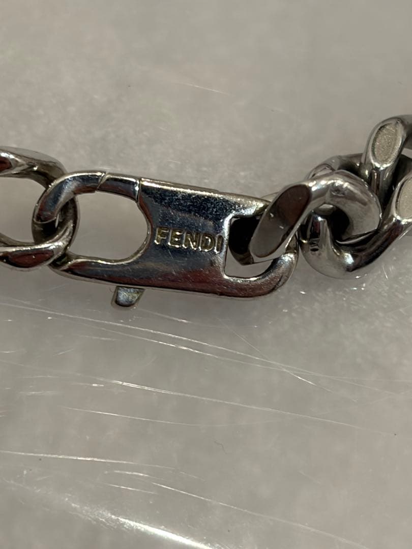フェンディ ネックレス バゲット チョーカー 喜平 シルバー 大ぶり