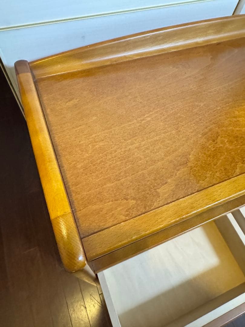 オールドカリモク　電話台　FAX台　キャビネット　レトロ　送料込み匿名発送