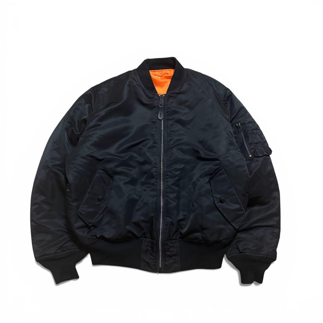 alpha ma-1 中綿 ミリタリー フライト ジャケット 短丈 太アーム L