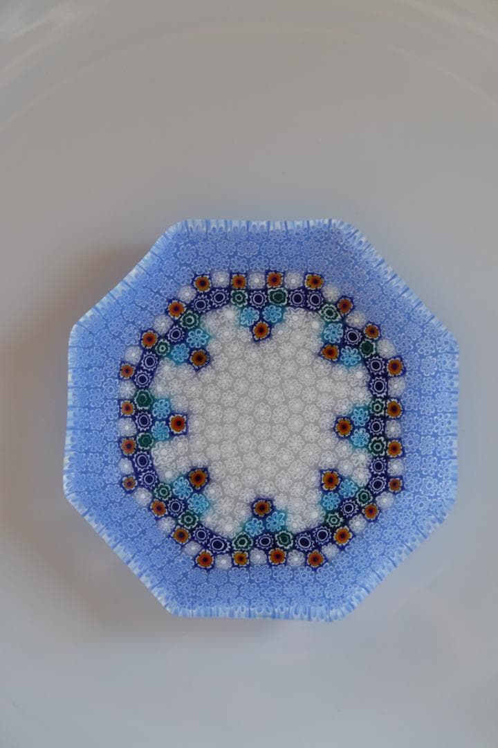 ミルフィオリ プレート 小皿 ベネチアングラス 検/ガラス 江波冨士子 田子美紀