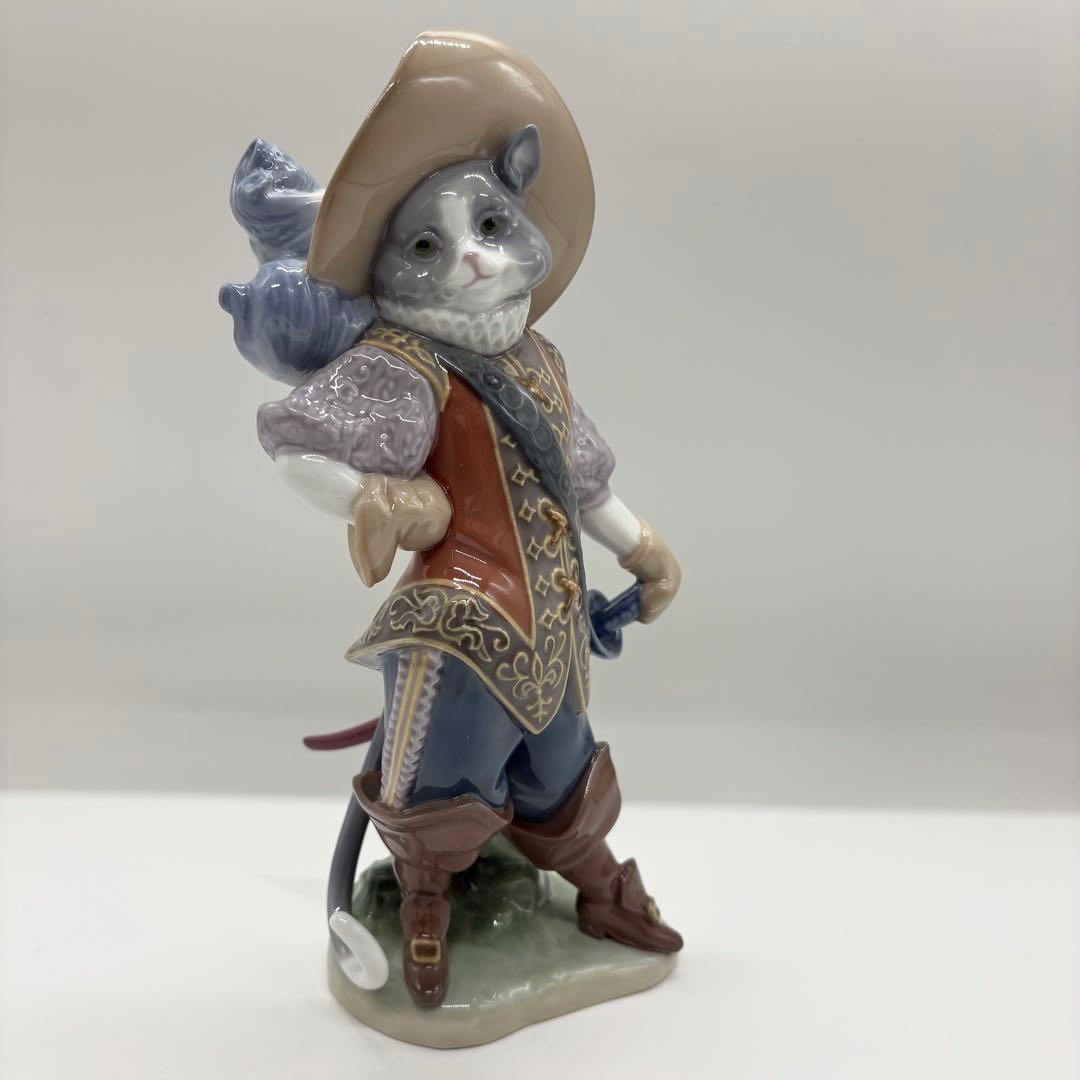 極美品 長靴をはいた猫 リヤドロ グリム童話コレクション アンティーク 置物