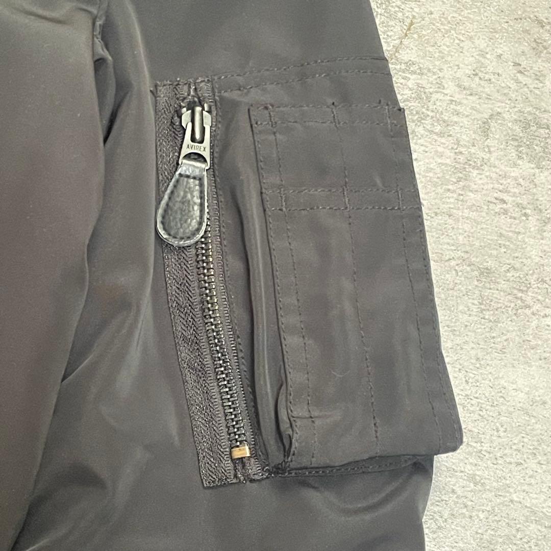 AVIREX MA-1 フライトジャケット ロゴ リバーシブル 短丈 ブルゾン