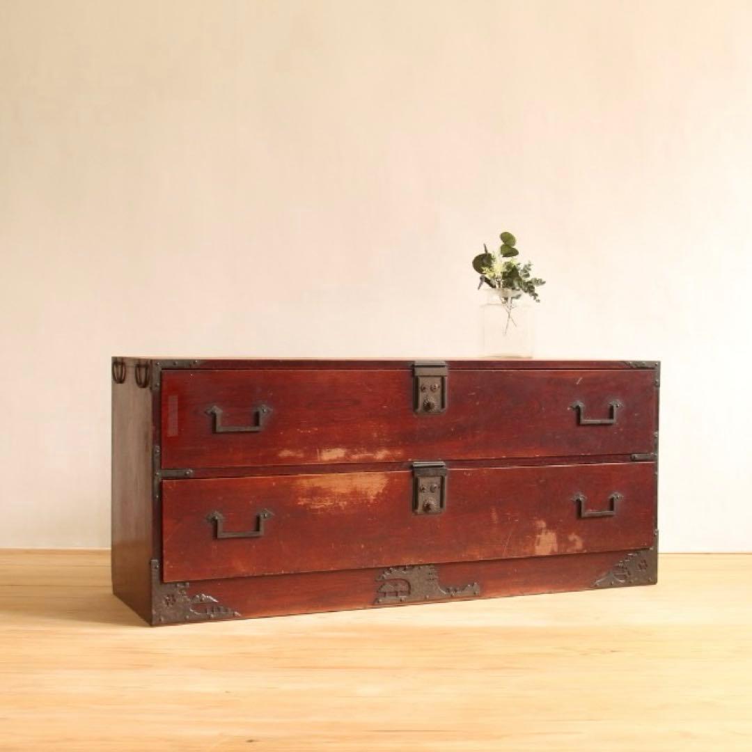 棚　2段　木製　収納棚　古道具　古家具　ビンテージ　アンティーク　レトロ