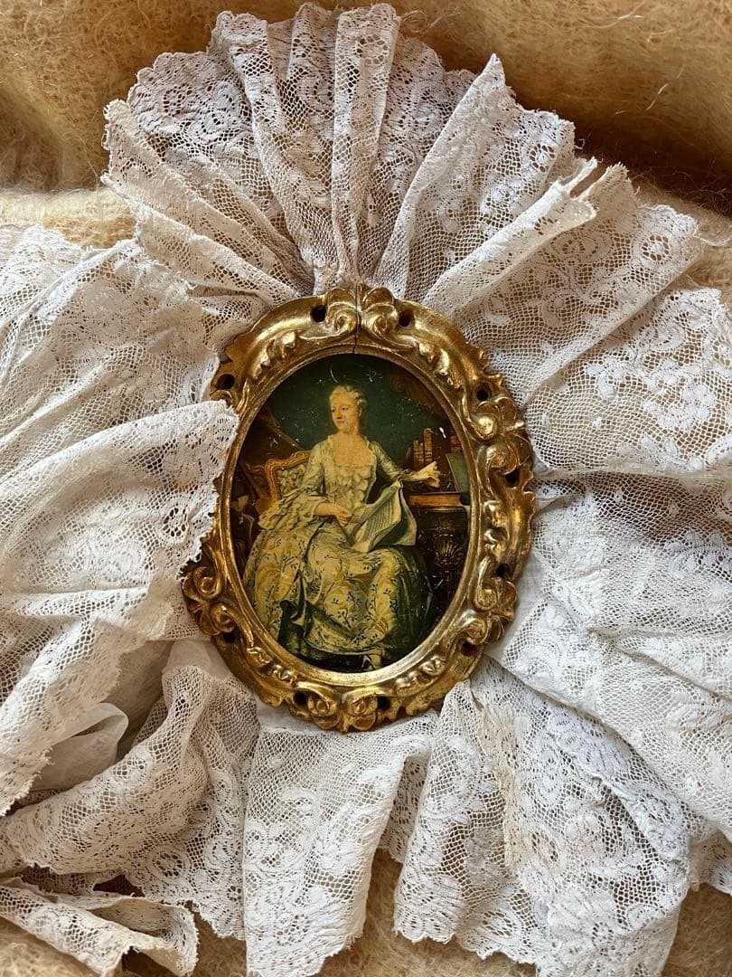 ◆フランスアンティーク｜世界の名画1700年代パリ中世絵画ポンパドール金装飾額