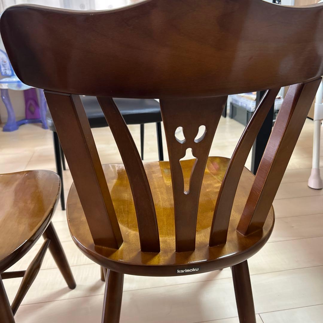 Karimoku COLONIAL CC18 model 肘無　ブラウン　2脚