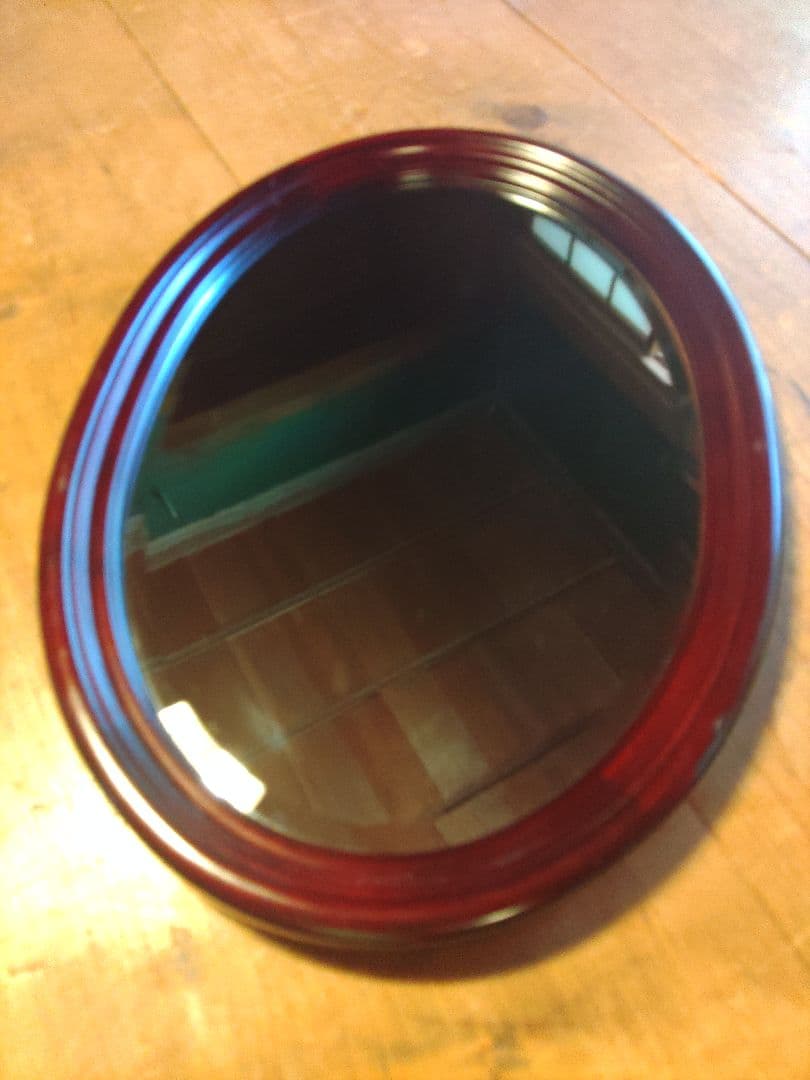 希少　ウォールミラー　オーバルミラー　鏡　ミラー　楕円形　レトロ　アンティーク