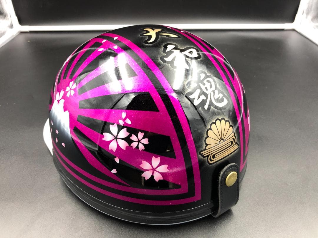 コルク半　カスタム　富士日章　マジック　ブラックピンク　ラメ　桜　文字あり