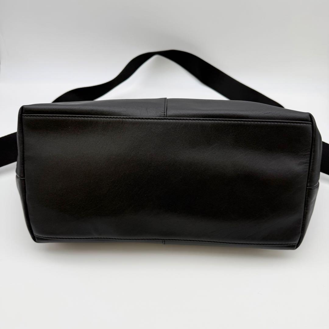 【未使用級】イヤパピヨネ ワイドテープ レザートートバッグ L 2way A4可