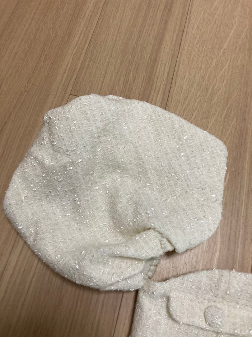 Darich ホルターネックオフショルツイードトップス ホワイト サイズF