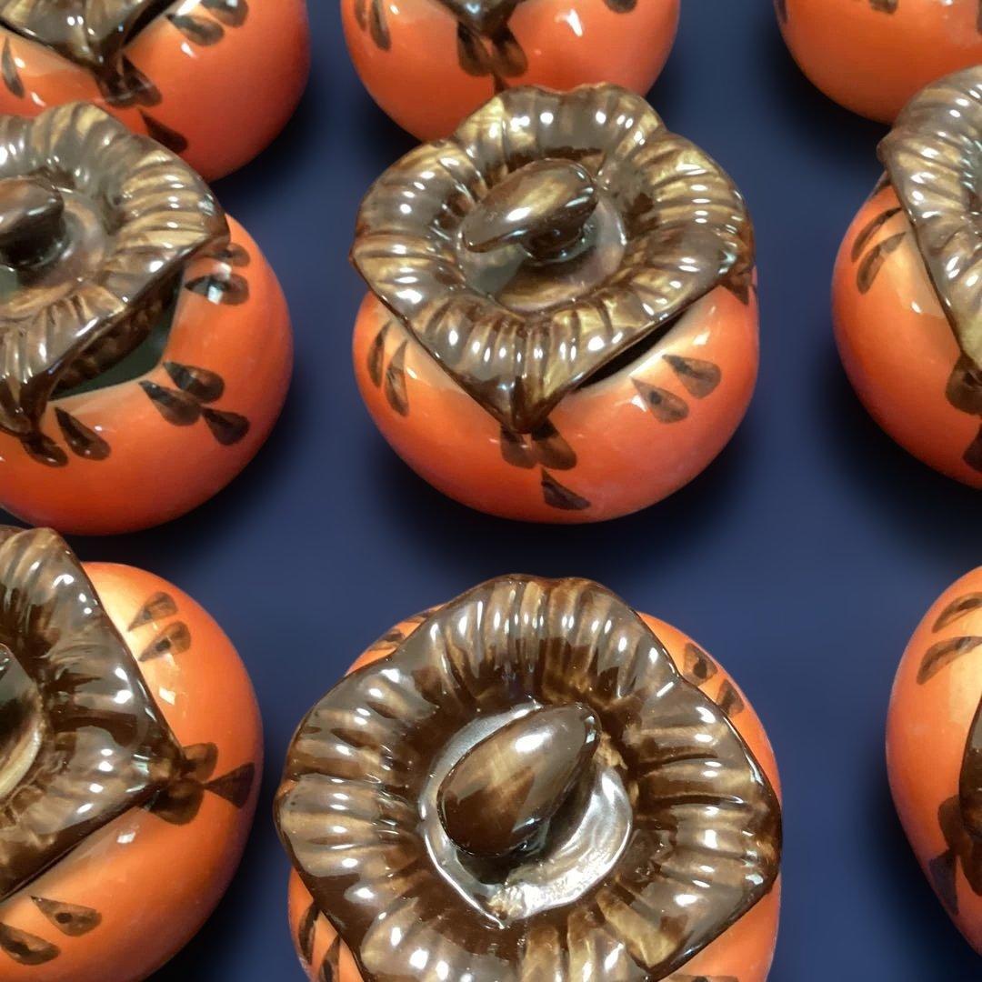 柿香合　珍味入れ　　10客　　新品未使用　　秋の器