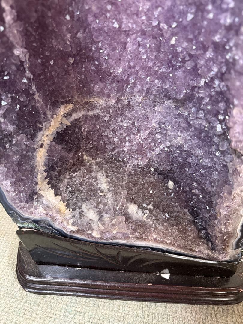 濃紫色アメジストドーム　H75cmW25cm29kg たのめる便発送！