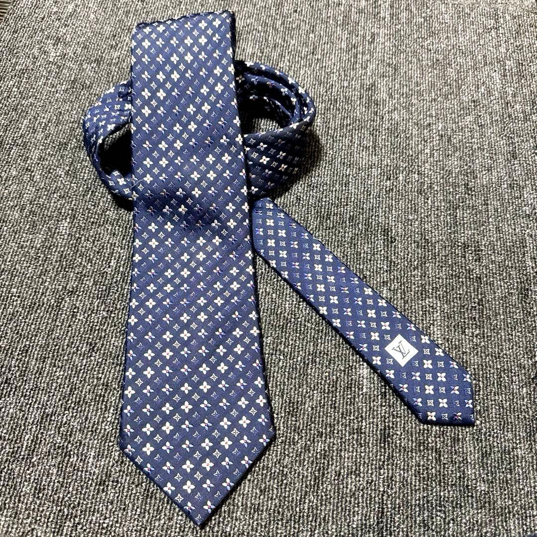 ③【極上美品】☆LOUIS VUITTON☆高級シルク100% ネクタイ