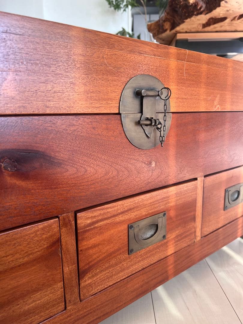 アンティーク調ボックスチェストベンチ H45✖️W99.2✖️D29.2