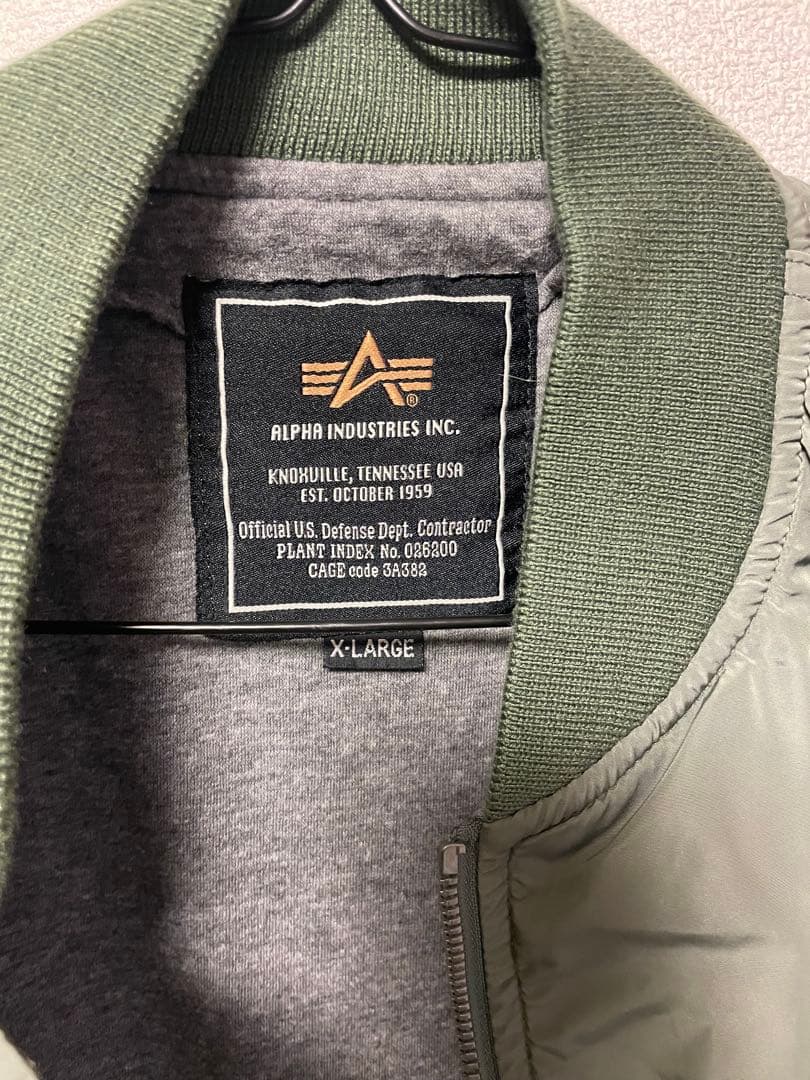 新品未使用　ALPHA INDUSTRIES MA1 フライトジャケット