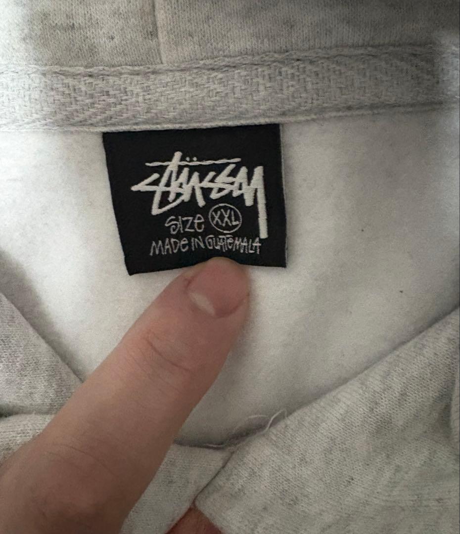 XXL【美品】STÜSSY グレー パーカー