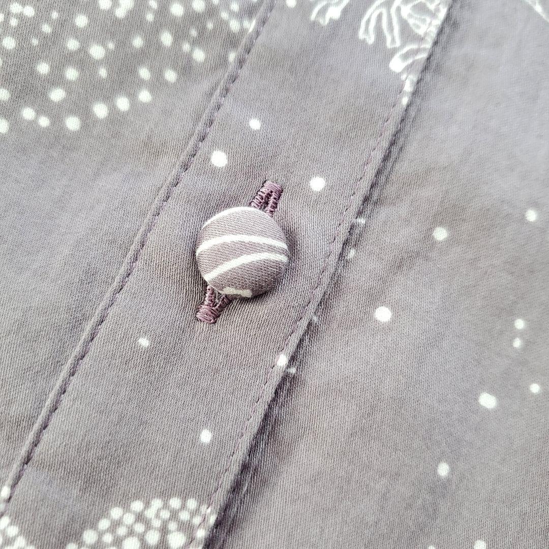 美品 マーブルシュッド Diving コットンサテンブラウス グレー ワイド