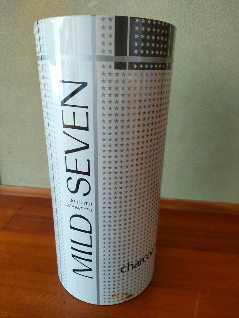 【昭和レトロ】MILD SEVEN マイルドセブン　スチール缶 ゴミ箱