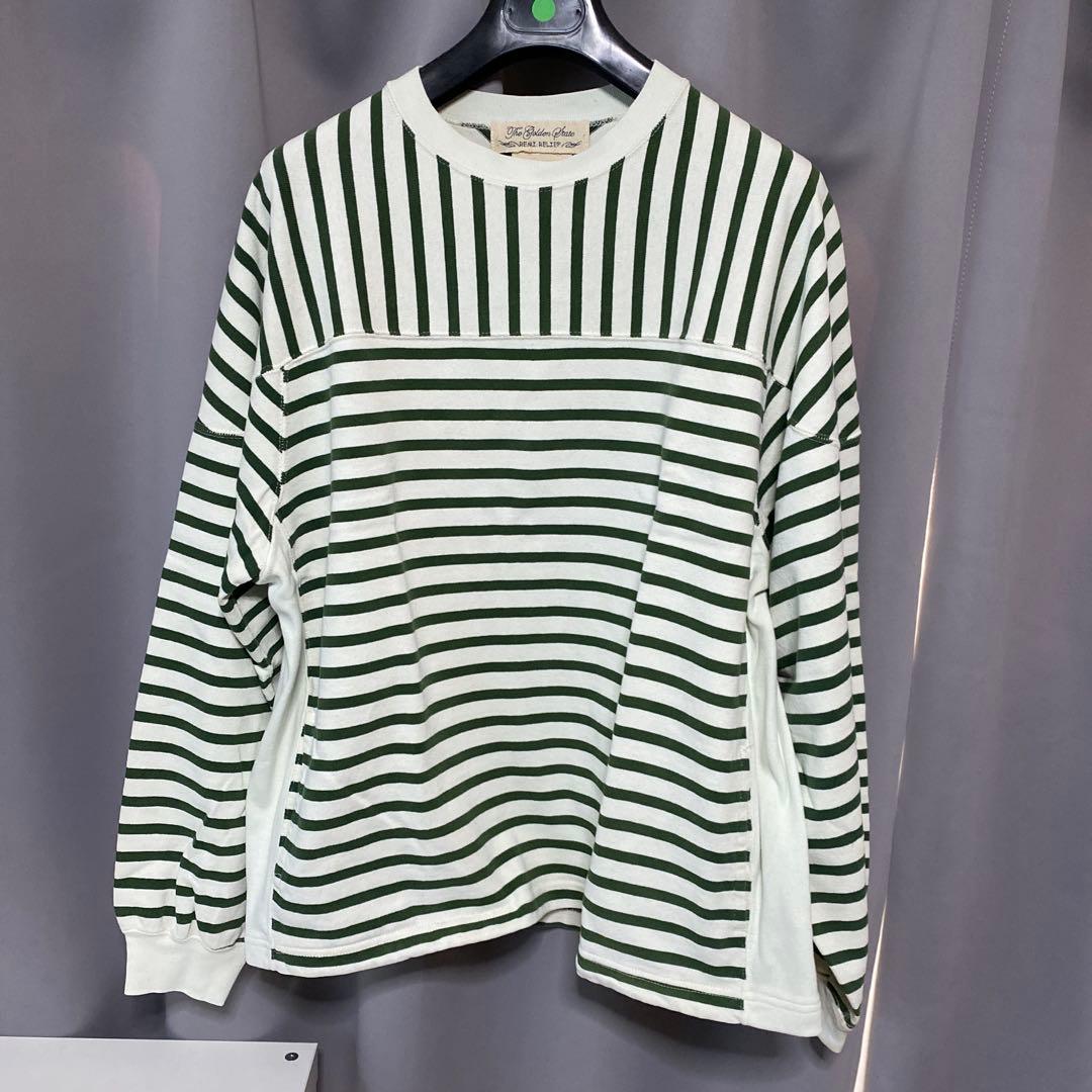 REMI RELIEF ストライプ柄 長袖カットソー Lサイズ　レミリーフ