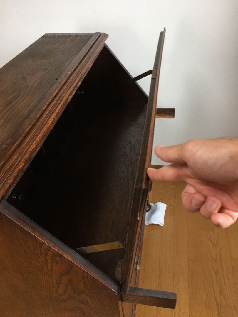 英国アンティーク　ビューロー　キャビネット/本棚/ガラス食器棚/飾り棚/店舗什器