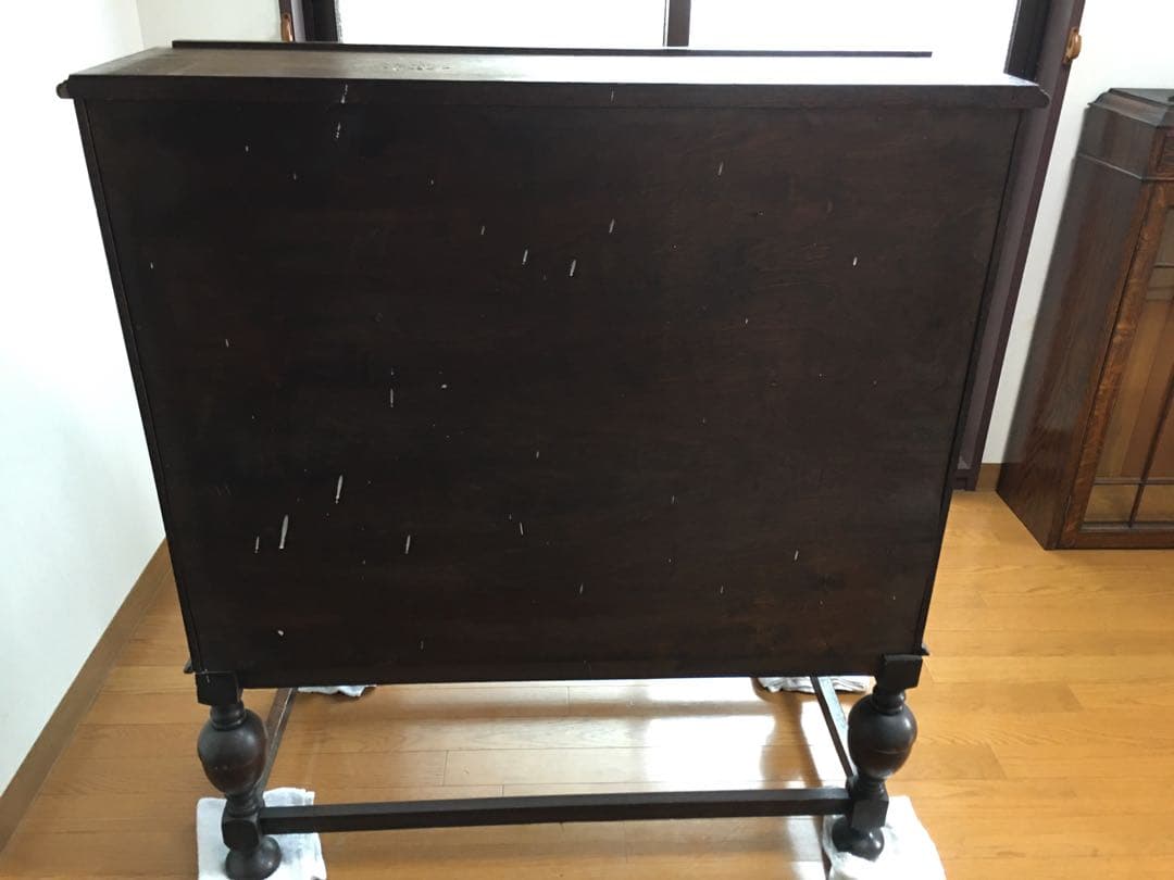 英国アンティーク　ビューロー　キャビネット/本棚/ガラス食器棚/飾り棚/店舗什器