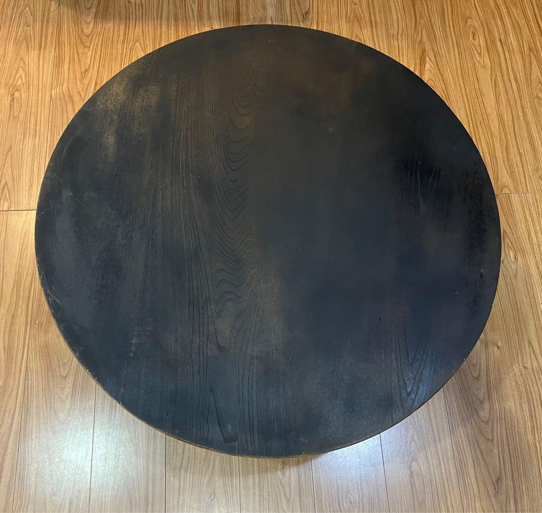 昭和　レトロ　ちゃぶ台　2枚板　木材