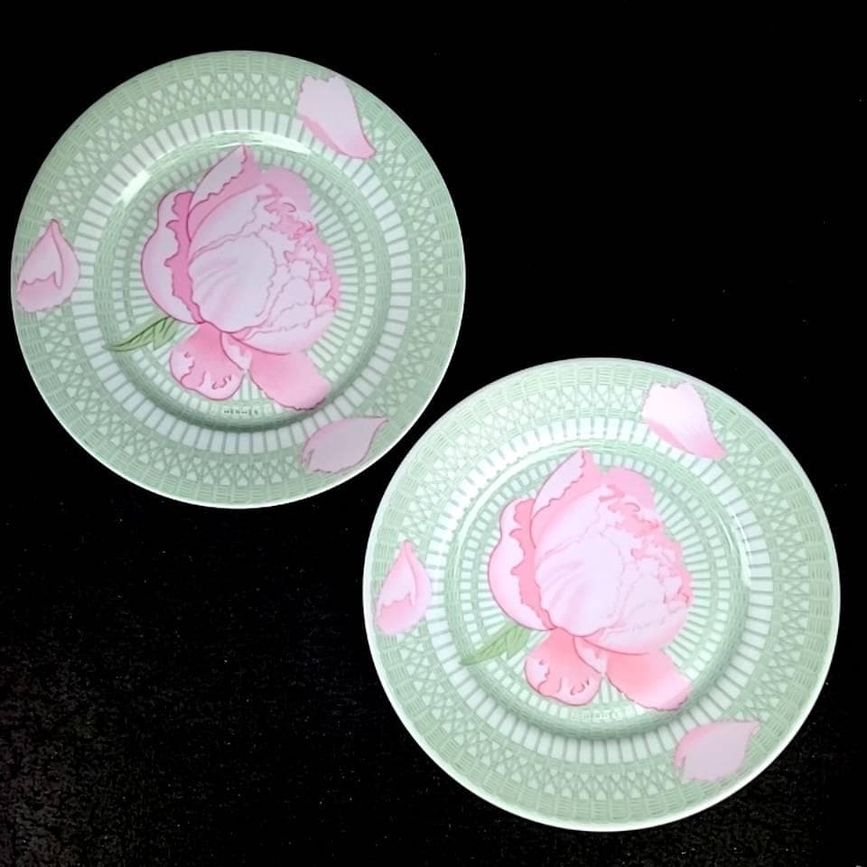 ＊未使用級＊エルメス　ピヴォワンヌ　プレート　2枚　ペア　箱つき　22cm　①