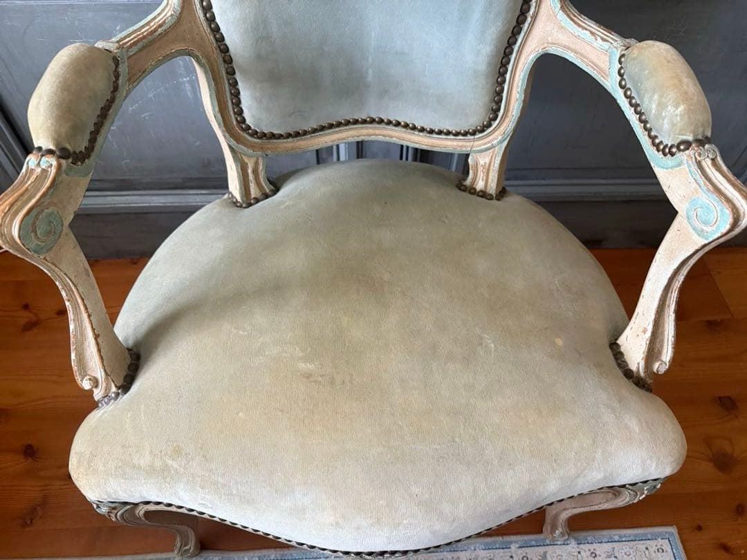 フレンスアンティーク　ルイ15世アームチェア　サロンチェア