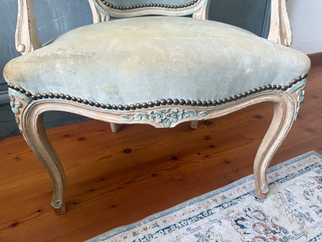 フレンスアンティーク　ルイ15世アームチェア　サロンチェア