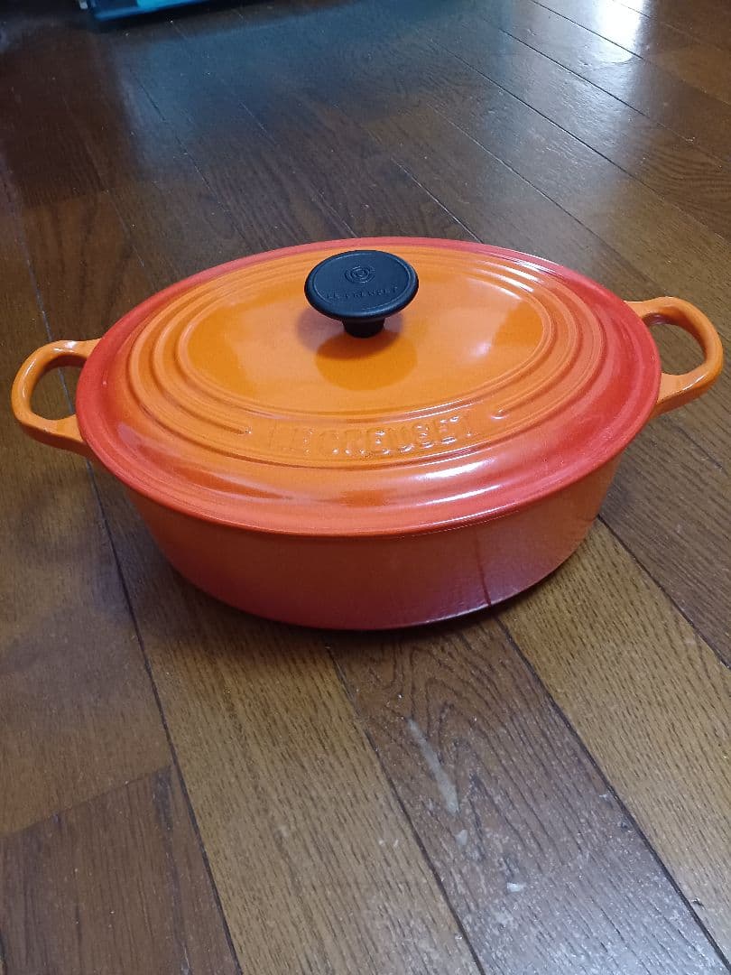 ル・クルーゼ ココット オーバル 23cm オレンジ 2.6L