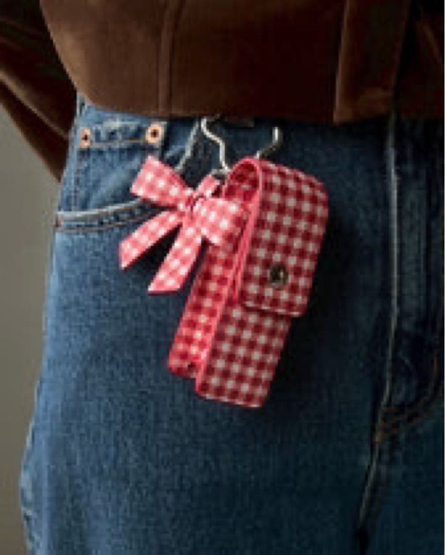 あさぎーにょ poppy Charm lip caseギンガム