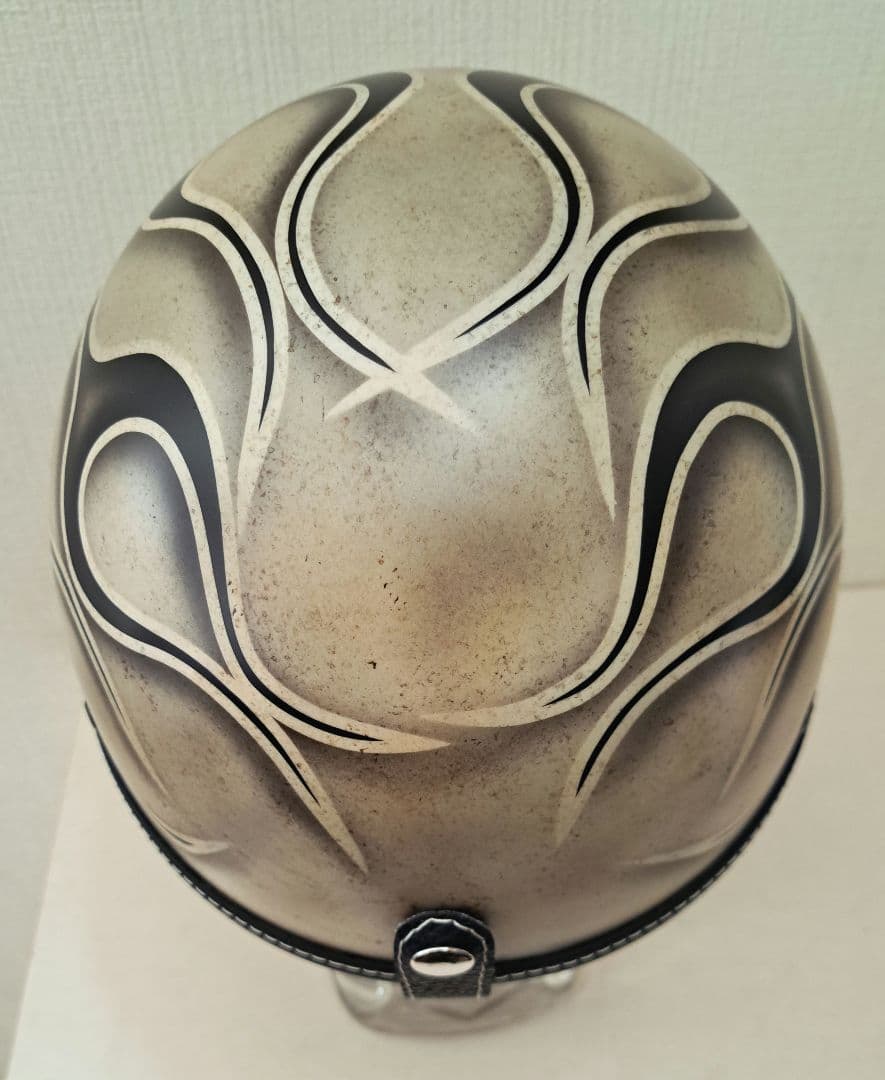 ショーティヘルメット　ポリヘル　 ブラックフレイムスエイジング塗装