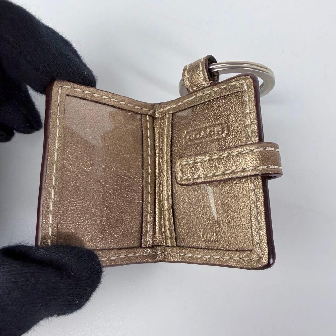 【極美品】COACH コーチ キーホルダー フォトフレーム 写真入れハート