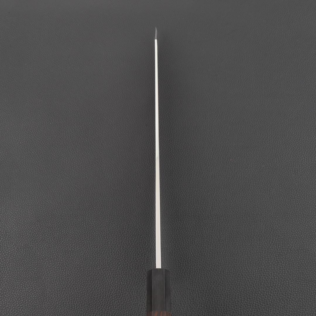 11162鏡面仕上げ 切付包丁 尺 刃は究極の切れ味 刺身包丁 黒檀黒水牛八角柄