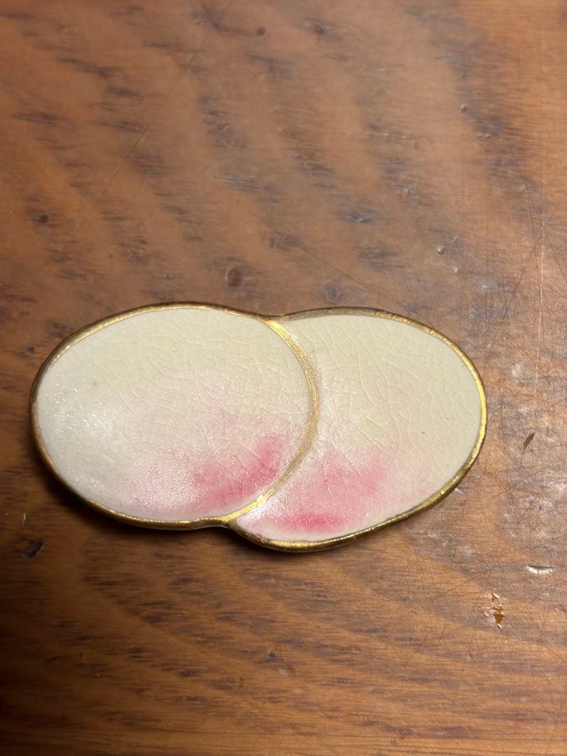 「十四代　沈壽官」薩摩焼　楕円形 箸置き