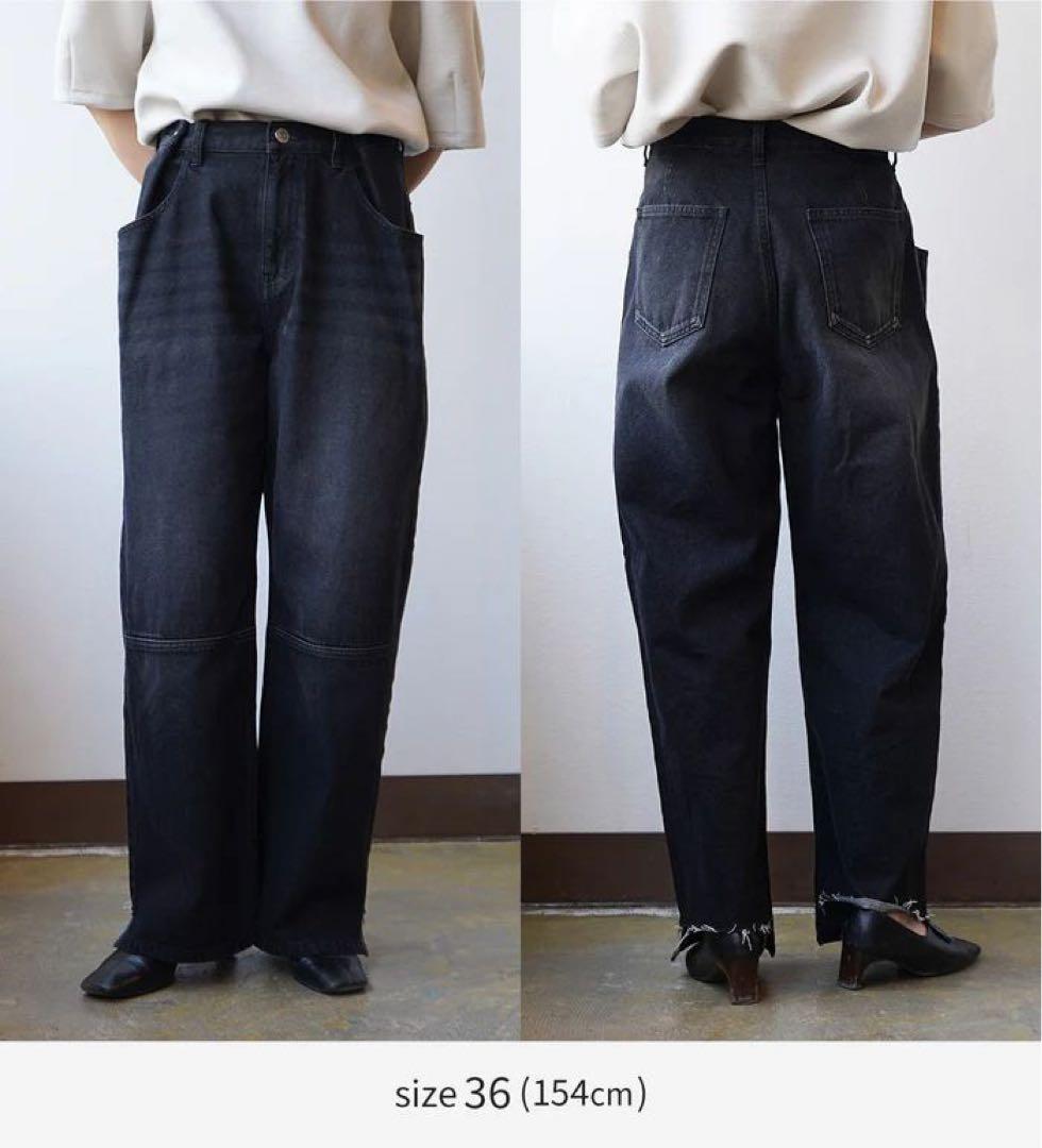 新品タグ付き⭐︎YENN(イェン) タックベルト デザイン パンツ　BLACK 黒