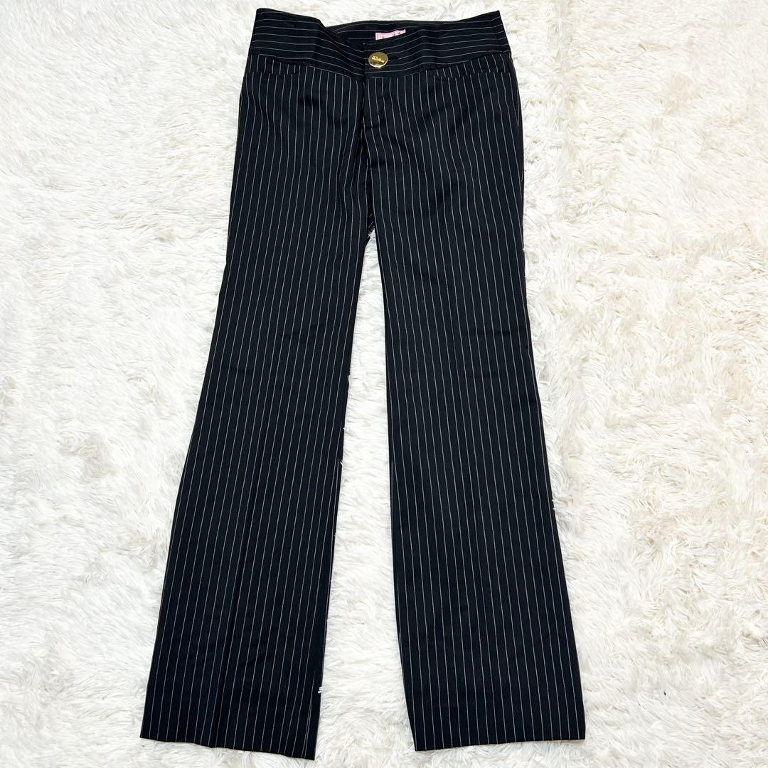 ✨美品✨Sugar Gloss パンツスーツ　ストライプ　ブラック M