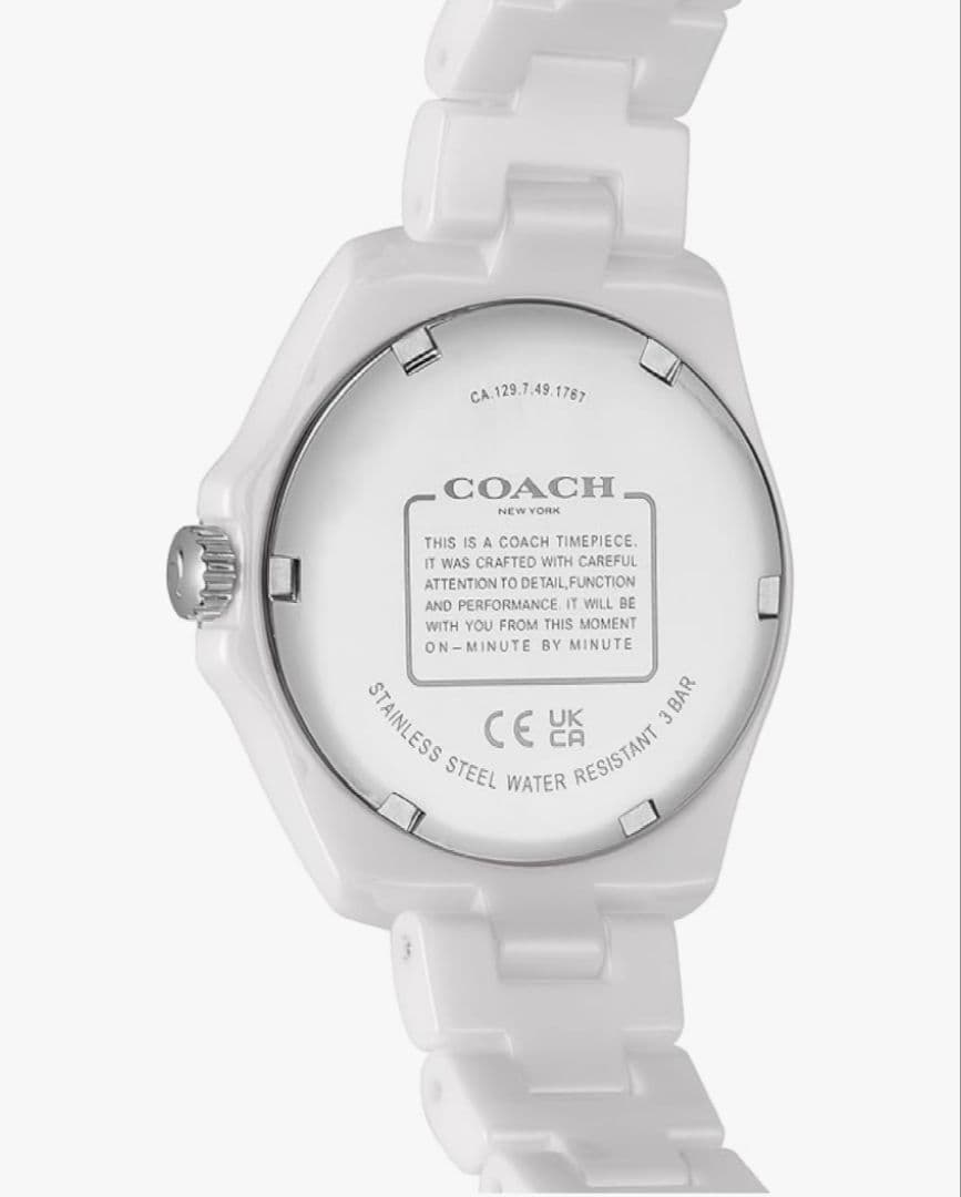 [コーチ] 腕時計 Preston 白文字盤 セラミックベルト 【正規輸入品】