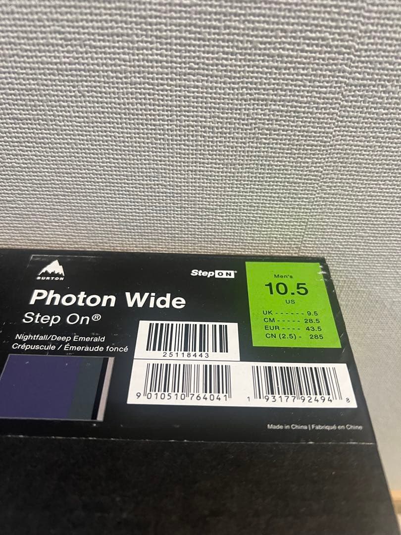 Burton Photon Wide Step On 10.5 シダスインソール