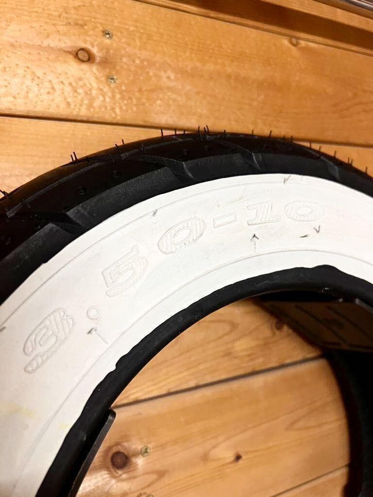 ホワイトリボンタイヤ2本セット 3.50-10 (ベスパ DAX シャリー ）