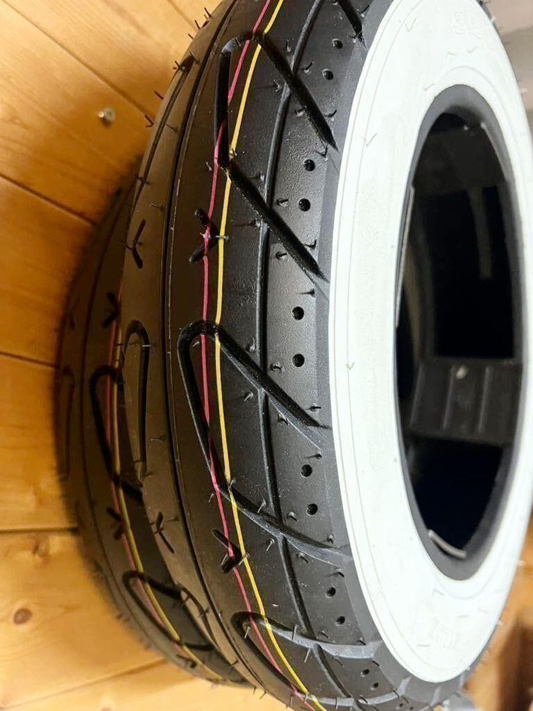 ホワイトリボンタイヤ2本セット 3.50-10 (ベスパ DAX シャリー ）