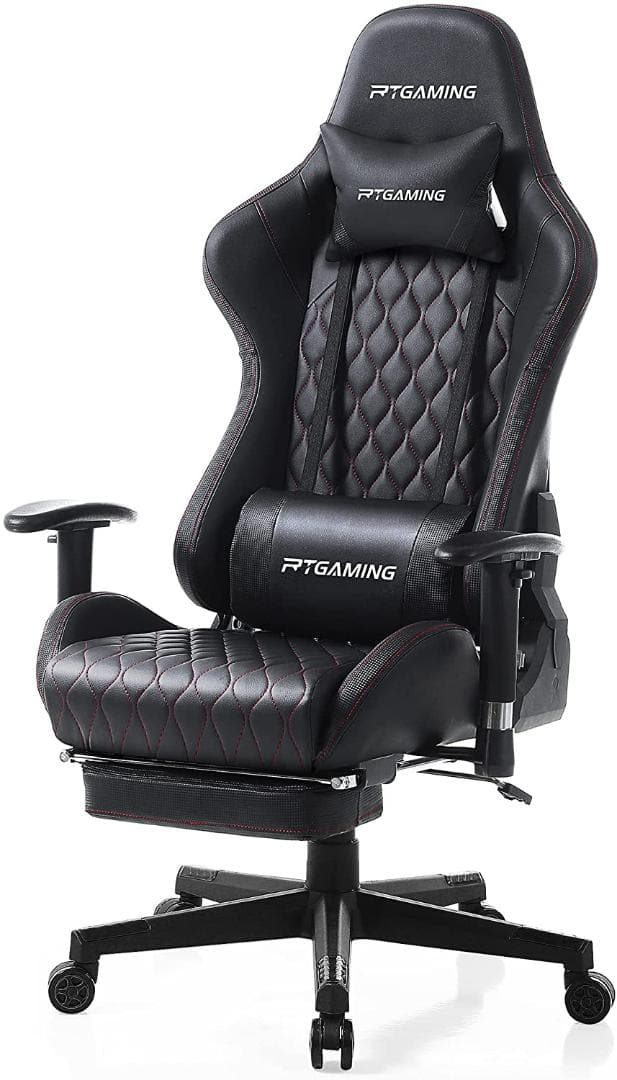 ゲーミングチェア オフィス テレワーク デスク オットマン リクライニング機能